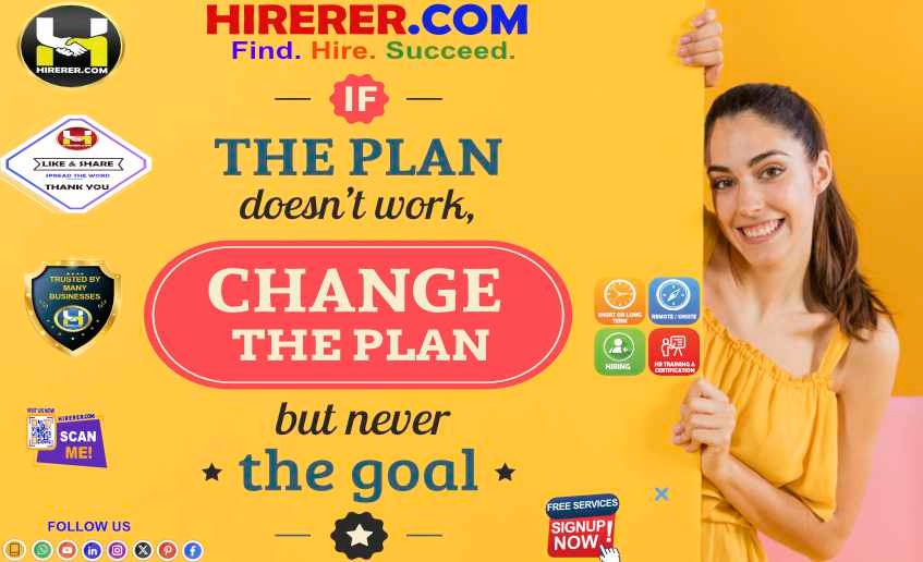 Dream Big, Work Hard, Achieve More

visit intro.hirerer.com to know more

#DreamBigAchieveMore #FuelYourFire #ChaseDreamsCatchGoals #FreshStartSeizeIt #PassionPursuesGoals #rentahr #OutOfJob #Hirerer #iHRAssist #smartlyhr #smartlyhiring