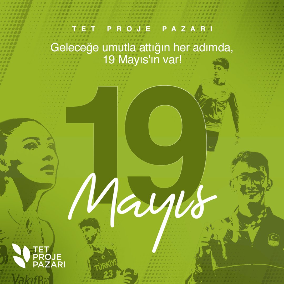 Kurtuluş için atılan ilk adımda, başarıyla kazandığımız her zaferde!  Umutla baktığımız her gelecek günde 19 Mayıs coşkusu bizlerle!   19 Mayıs Atatürk'ü Anma Gençlik ve Spor Bayramı kutlu olsun.   #19Mayıs #GençlikBayramı