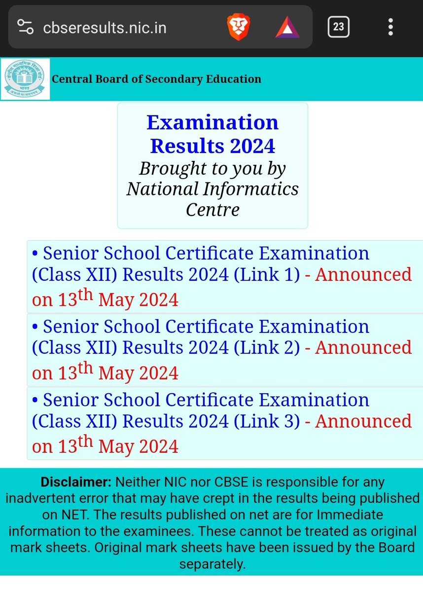 #CBSE has declared the 12th results. The direct link has been made available for students on the official website - cbseresults.nic.in #CBSE12thResult #CBSEResults