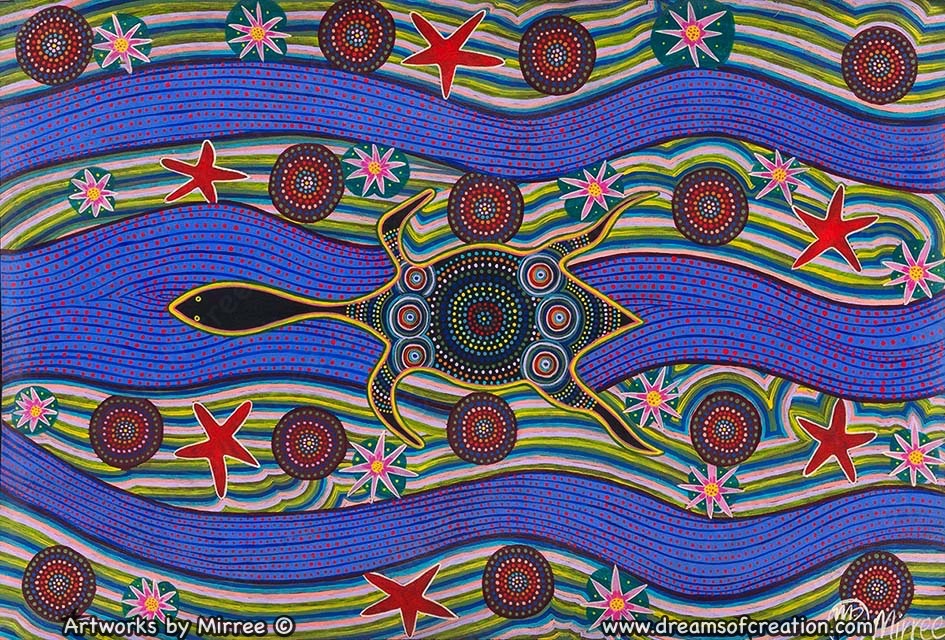 Snake-Head Turtle ~ Aussie Icons - Dreamtime Collection is now available - make me an offer, 1st time in 10 years #indigenous #contemporaryart #artcollectors #Australia #fineart #turtle artworksbymirree.com