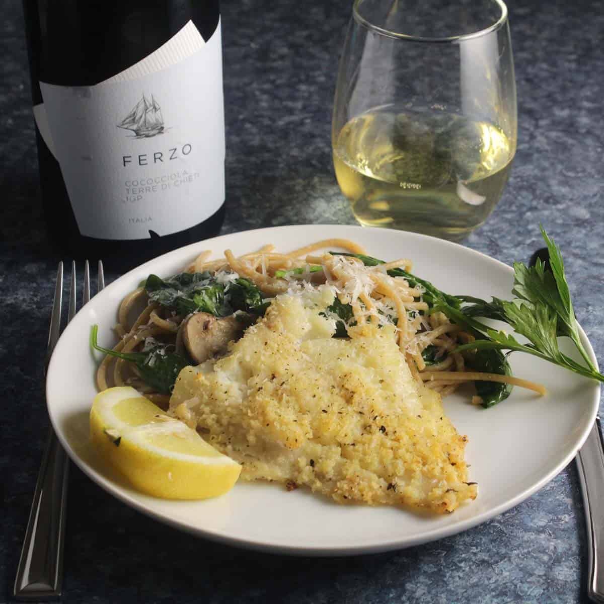 Baked Haddock with Pasta and White Wine from Abruzzo #ItalianFWT buff.ly/2Mhm2wj