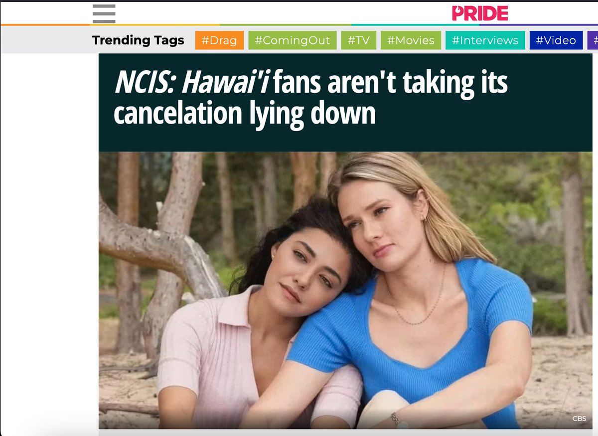 Over two weeks and after the cancellation and almost a week after the finale and NCIS: Hawai'i is still getting this much media coverage. Keep being loud and putting on the pressure, it's being heard. #SaveNCISHawaii #OhanaDeservesBetter