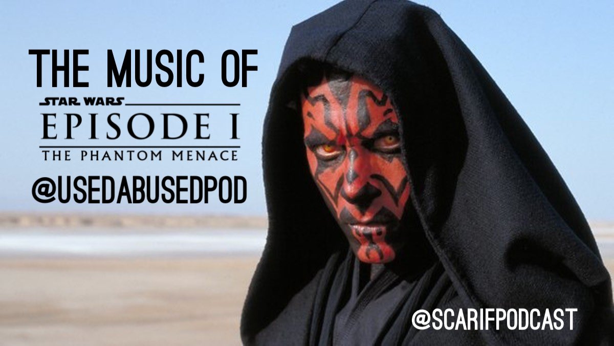 We continue our look at #ThePhantomMenace as it celebrates 25 years this month. This week we’ve teamed up with @UsedAbusedpod discussing the music of #EpisodeOne Join the discussion on EP191 dropping Thursday! #ThatsTheScuttlebutt #WeAreRed5