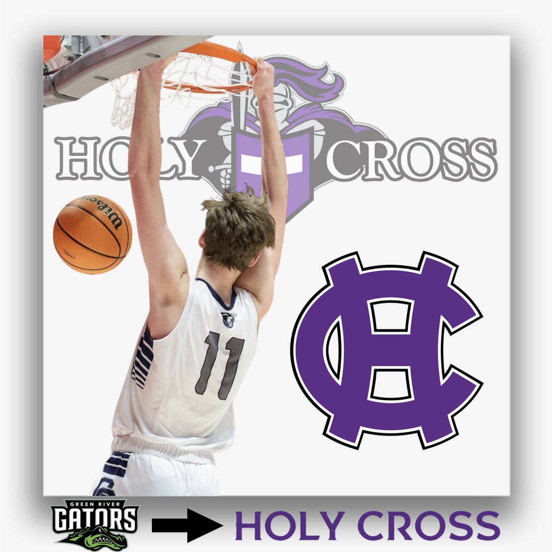 TODAY: @GatorsMensBball (JUCO) 6’7” SG Jaiden Feroah (@JaidenFeroah) commits to @HCrossMBB. 2 YOE… 2023-24: 18.0 Pts / 10.4 Reb / 2.9 Ast / 1.5 Stl / 1.9 Blk / 60.6% FG / 35.6% 3P Named the Northwest Athletic Conference Player of the Year following GRC’s NWAC Championship…