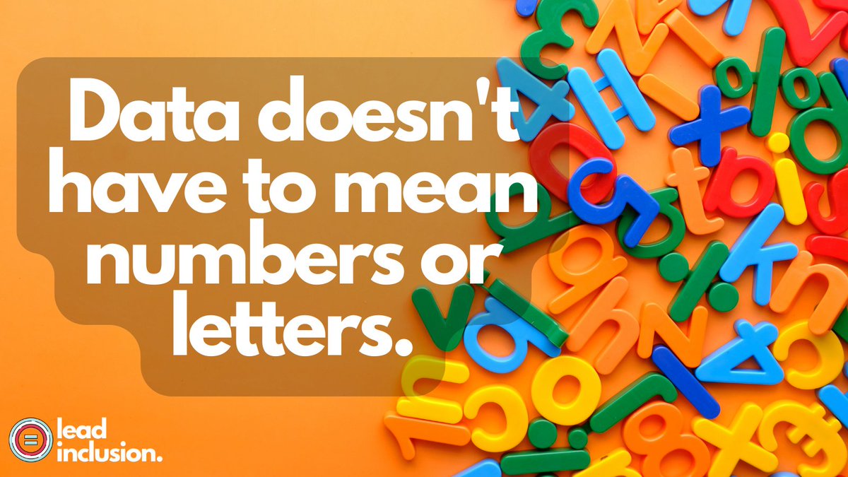 📉 Data doesn't have to mean numbers or letters. All of the information we have is data. A conversation often yields your most valid data. #LeadInclusion #EdLeaders #Teachers #UDL #SBLchat #TG2Chat #TeacherTwitter
