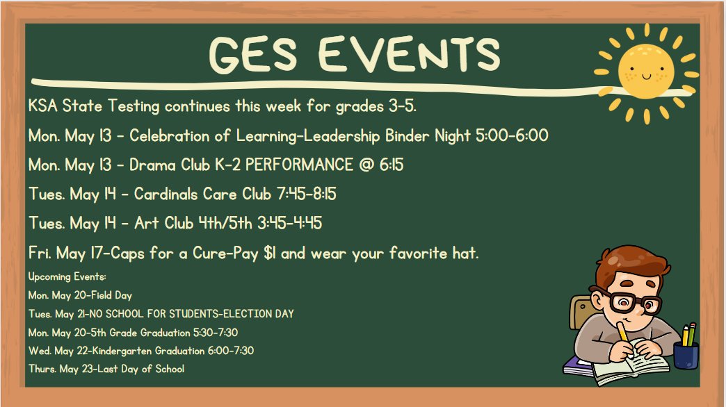 GoodridgeElem's tweet photo. Get ready for a great week, GES!
🖤❤️🖤🐦 https://t.co/HNS7wnQ7g5