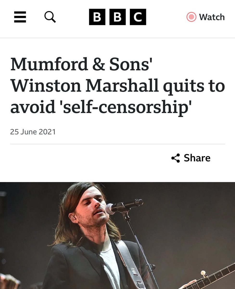 IT GETS EVEN BETTER. Mr. Winston Marshall (@MrWinMarshall) was the lead guitarist of Mumford & Sons’ who parted ways with his music career to pursue politics after this happened: From the BBC: “Winston Marshall took time away from the band in March after saying journalist…