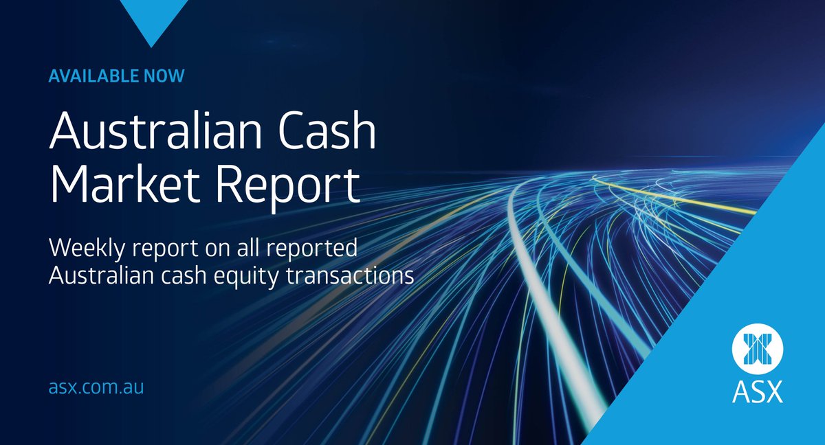 For the week ending 10 May, the Australian Cash Market Report is now available. Overall, the average daily turnover for the week was $7.4 billion with ASX on-market share of 87.5%. bit.ly/44GHYZq #CashMarket #ASXTrade