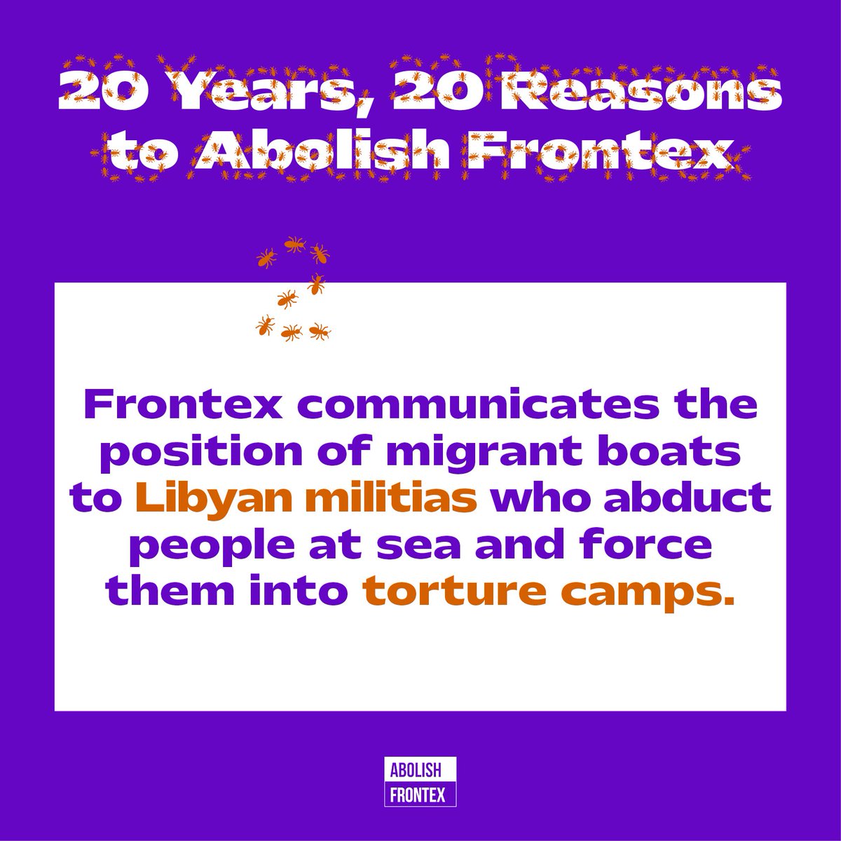 ✊ 20 years, 20 reasons to #AbolishFrontex