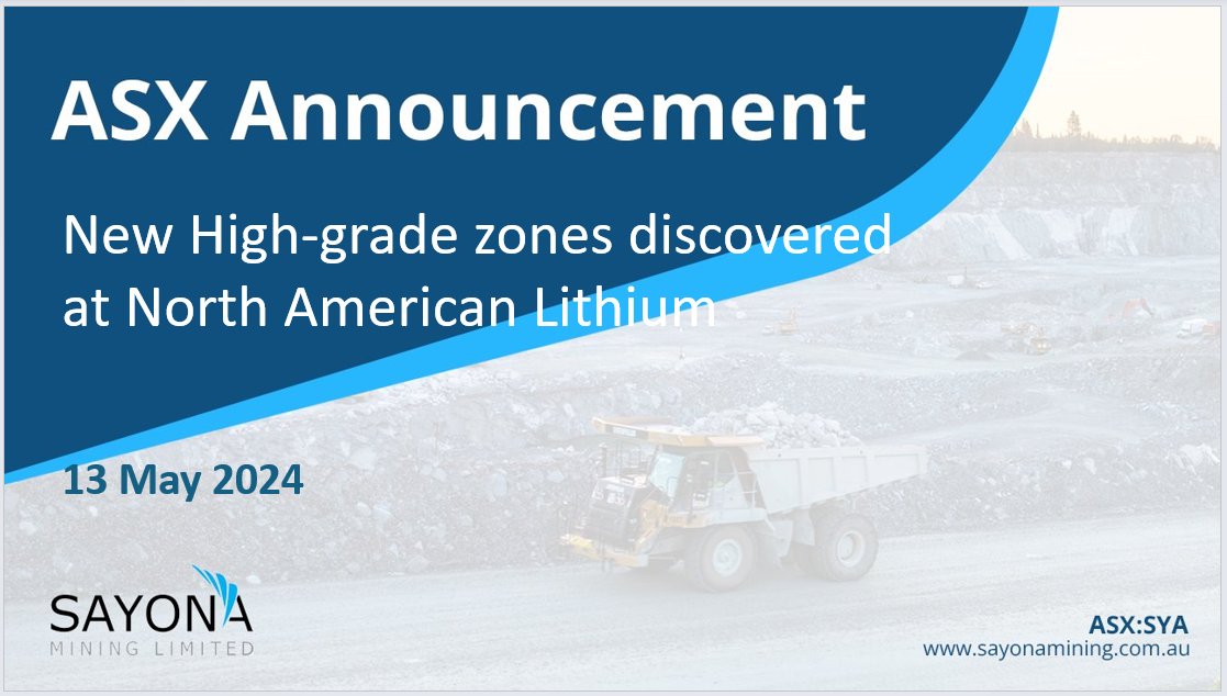#ASX Announcement: New High-grade zones discovered at North American Lithium. $SYA $SYAXF #lithium #criticalminerals #batterymetals wcsecure.weblink.com.au/pdf/SYA/028060…