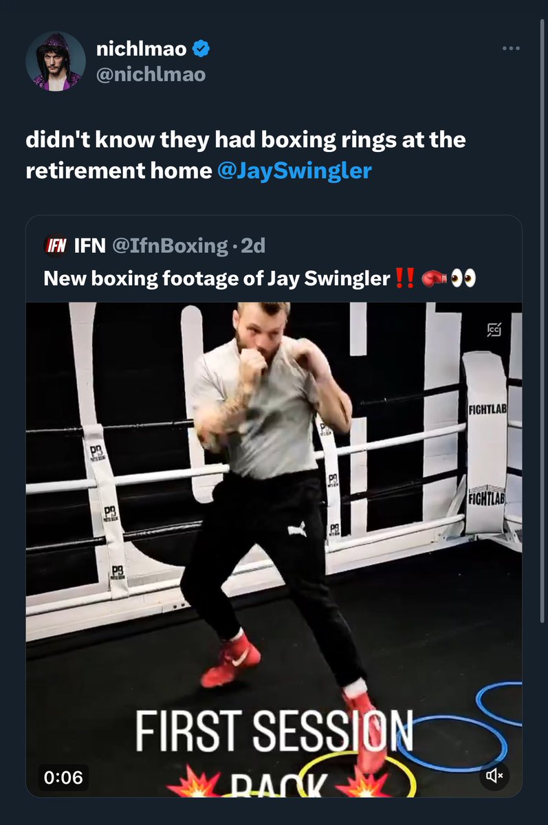 ‼️ Nichlmao response to Jay Swingler's boxing footage 👀