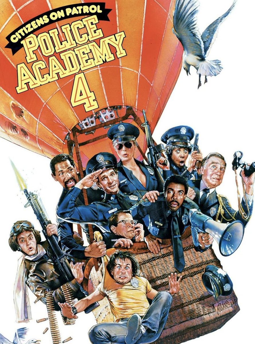 The art house films just keep coming! 

#NowWatching Police Academy 4: Citizens on Patrol (1987) #FilmTwitter
