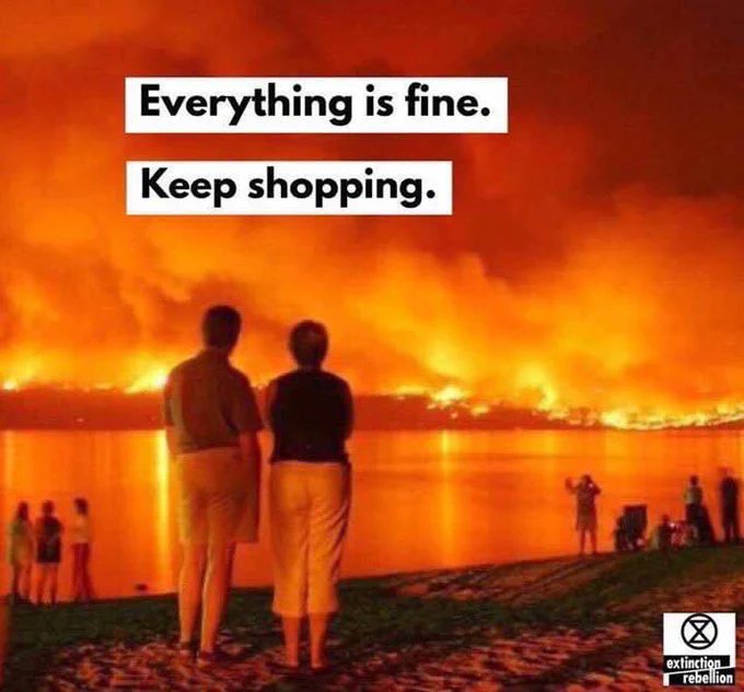 Keep shopping America! 

#GlobalWarming