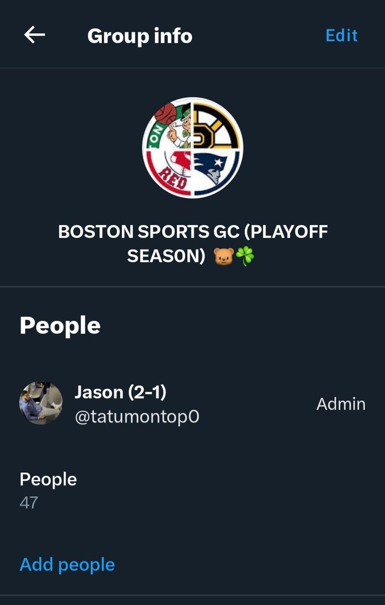 changed the celtics gc into a boston sports gc.

REPLY TO GET ADDED TO A BRAND NEW BOSTON SPORTS GC! #NHLBruins #DifferentHere #ALLINCELTICS #DirtyWater #NEPats #ForeverNE #NBA #NHL #MLB #NFL