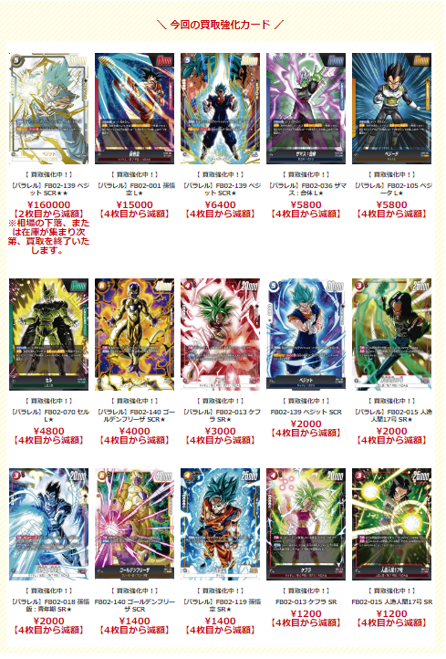 買取表更新】フュージョンワールド買取表更新のご案内！