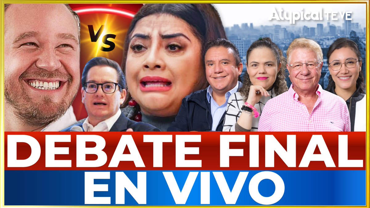 #AHORA El Debate final entre @STaboadaMx, @ClaraBrugadaM y @Chertorivski en @AtypicalTeve con la mejor mesa de análisis. ¡Los esperamos! #DebateChilango ➡️ youtube.com/live/xxUxcXTy9…