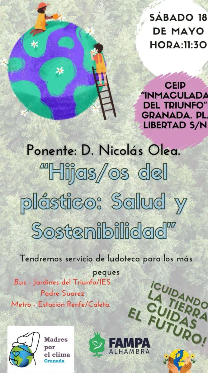 <a href="/madresporelcli2/">Madres x el clima Granada (CANAL INACTIVO)</a>  en colaboración con <a href="/FAMPAALHAMBRA/">FAMPAALHAMBRA</a> , os invitamos a asistir a la charla que impartirá el Dr. Nicolas Olea, Catedrático de Radiología y Medicina Física de la Universidad de Granada. 

[18/05/2024]

Inscríbete en el formulario , !difunde!:
docs.google.com/forms/d/e/1FAI…