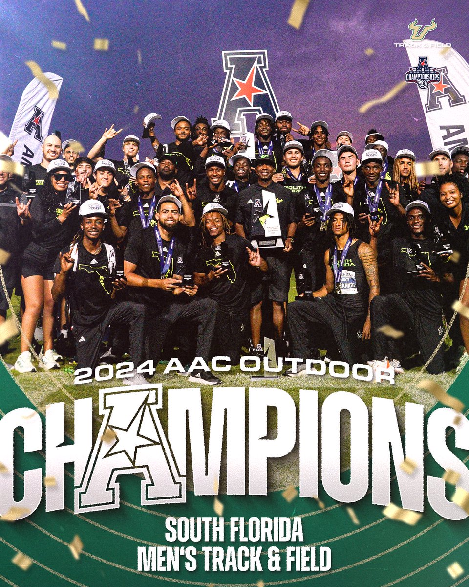 🏆2024 MEN’S AAC OUTDOOR CONFERENCE CHAMPIONS🏆 #HornsUp🤘