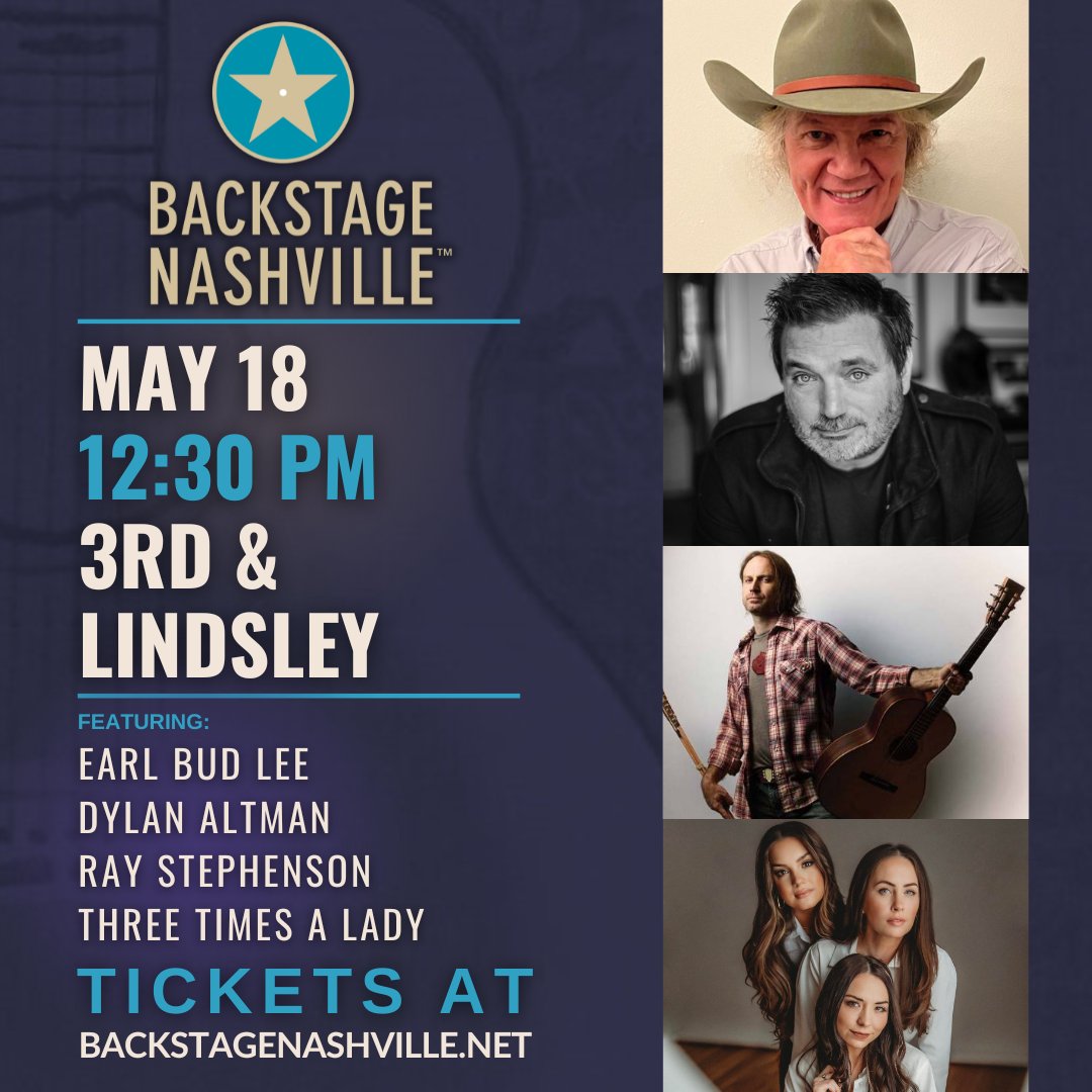 Want to be your Mama's favorite child? Bring her to Backstage Nashville at @3rdandLindsley this Sat., 5/18! Our show features writers who've written some of country music's biggest songs. They'll play their hits & share the stories behind them too! 🎟️: bit.ly/BSNMay18