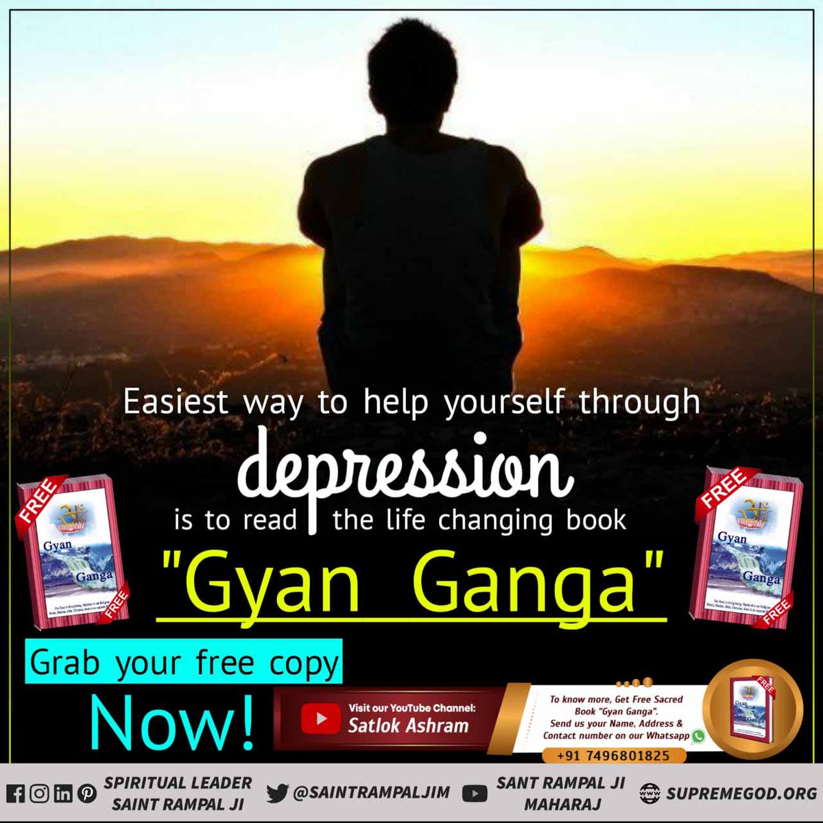 #मानसिक_शांति_नहींतो_कुछनहीं Only a perfect Guru can save you from mental stress. Its treatment is possible only with their spiritual knowledge and their blessings. If you also want to get relief from mental stress, then definitely read the book . Gyan Ganga