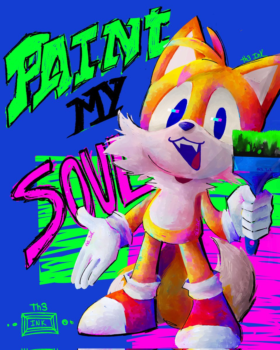 Paint me! #SonicTheHedgehog #Tails #sonicfanart #sonic