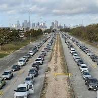 Look at all these cars lined up to attend Trump’s Klan rally in NJ!*

*Just kidding. This is the line for a food bank in Texas during Trump’s administration.