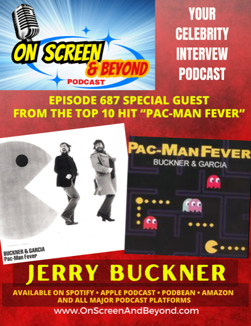 OnScreenNBeyond's tweet photo. Remember the #80s hit song #PacManFever? This weeks guest on #OnScreenAndBeyond podcast-Jerry Buckner talks creating it, #WreckItRalph &amp; more!  Listen at this link https://t.co/IbFDG8nP25 or all podcast apps #80smusic #80snostalgia #pacman  #celebrityinterview #PopCulture #retro https://t.co/wKm0RMJXmV