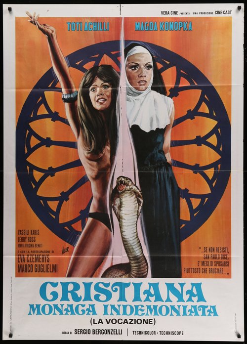 75% OFF EVERY SINGLE RARE ORIGINAL COLLECTIBLE TREASURE NOW!  Hog-wild 1972 Eurocult @SeverinFilms  Nunsploitation goodness OUR LADY OF LUST! Italian 39x55 just $65 westgategallery.com/products/our-l…