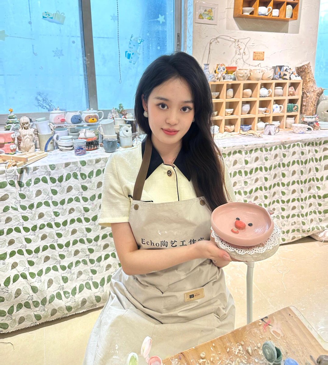 One is made by me and the other is made by my friend. Which one looks better? lol  #pottery