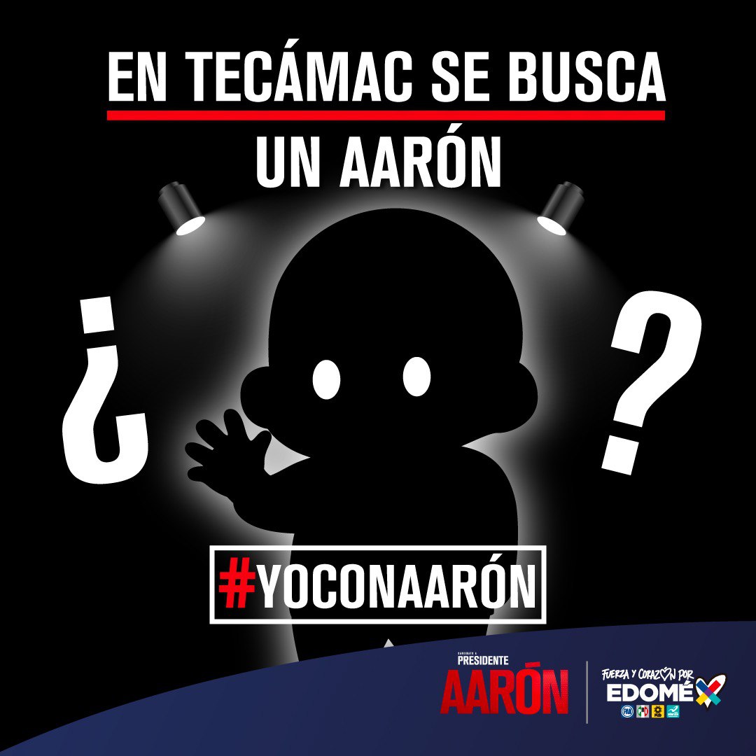 ¡Es hora de demostrar que juntos podemos reactivar Tecámac!

Busca a Aarón en cada rincón del municipio y únete al desafío.

Captura el momento y comparte tu apoyo usando #YoConAarón ✨️

#AarónPresidente #ReactivandoTecámac