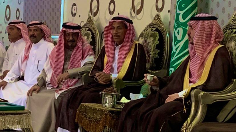 قام سمو أمير منطقة #الجوف بزيارة 
للشيخ / فهد بن أحمد السهر  
في محافظة #القريات 

#قبيلة_السرحان #وادي_السرحان 
#منصه_قبيله_السرحان #السعودية