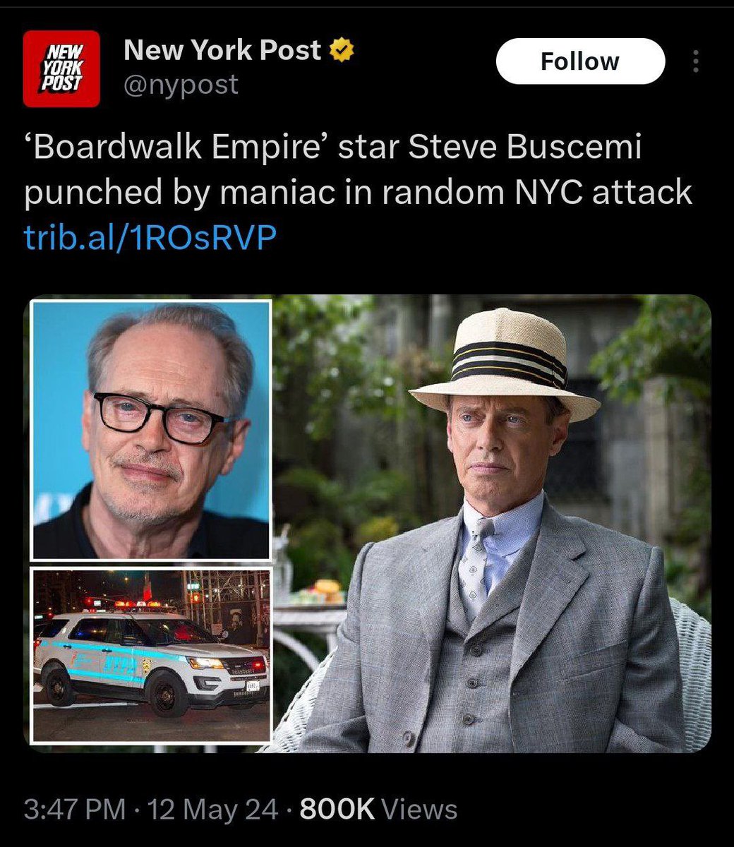 #stevebuscemi #NYC #punched