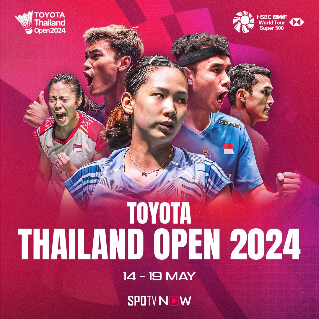 #BWF - After #ThomasUberCupFinals, #BWFWorldTour continues this week with #ThailandOpen2024! 🇹🇭🏸

Watch #ThailandOpen2024 LIVE on #SPOTVNOW: onelink.to/9j27k8