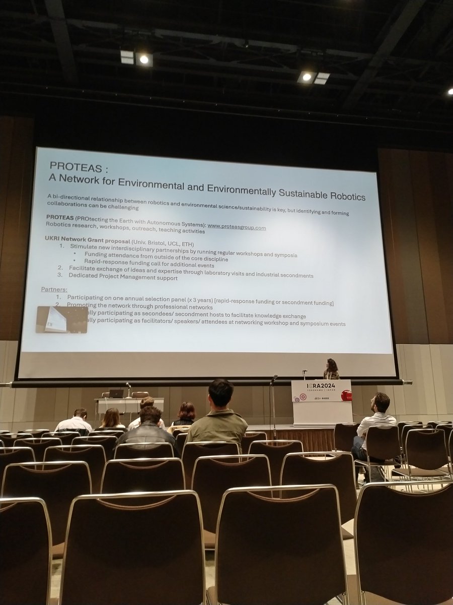 TzoumasGeorgios's tweet image. Our workshop: Robots and sustainability a bidirectional relationship at #ICRA2024 is taking place now!

Catch us at Yokohama at Pacifico exhibition center at the North exhibition hall at room G7!

Huge thanks to @stefanomintchev and @sabinehauert for their great morning talks!