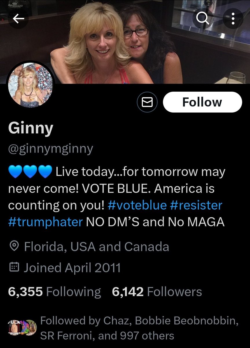 I was following @ ginnymginny until I saw this. I have no tolerance for gate keeping of any kind. We keep telling MAGA to mind their own life and business. So I find her and anyone else that would promote this as no better than them. 👎🏻 Now she's been flushed. 💩➡️🚽