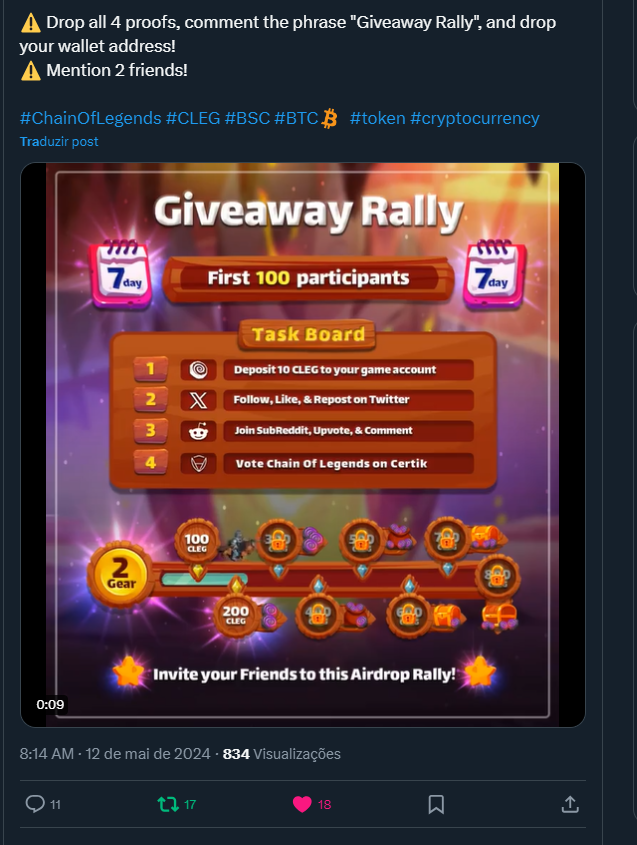 Griijo's tweet photo. @chainoflegends #Giveaway Rally; Gear 2 is Here! ❤️‍🔥
@Leozin_Leozin_
@rookiewhale
0x6f19db767d5b8f6a8e9230a929950db6b4ae6f759b577be5d31371cc9781948a https://t.co/uWyxDozh5J