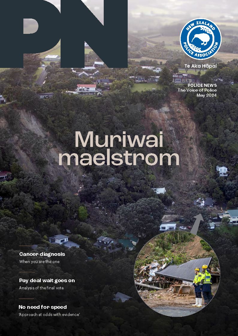 Inside the May issue of Police News we speak with officers in Muriwai the night Cyclone Gabrielle hit in Feb 2023 &amp; hear from a former Road Policing asst. commissioner who's alarmed by the Govt's approach to speed management. 

Read the full issue: bit.ly/4agBBxs