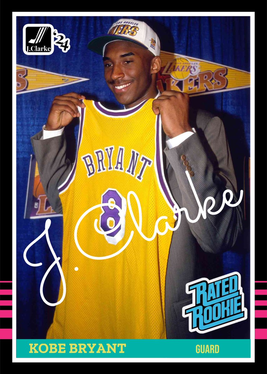 Custom J.Clarke Kobe Bryant 85 MLB Rated Rookie Throwback