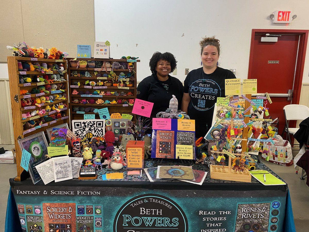 DrBethPowers's tweet photo. I had a fun time at the Muncie Comic Con, and I enjoyed chatting with everyone! There's always a nice variety at this event, and I'm looking forward to next year!

I'll be at This &amp; That's Vendor Market Days in Fort Wayne this Wednesday (5/15) from 4pm to 8pm. Stop by to say hi! https://t.co/gsiIq9hx87