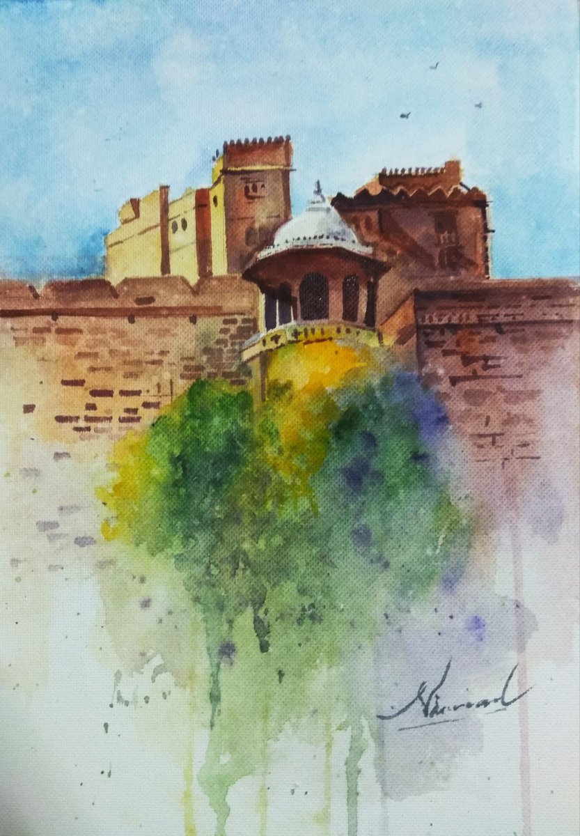 Watercolor on paper
Size A4
Available
#artistonX
#Watercolor #artist
#art #landscape #architecture
