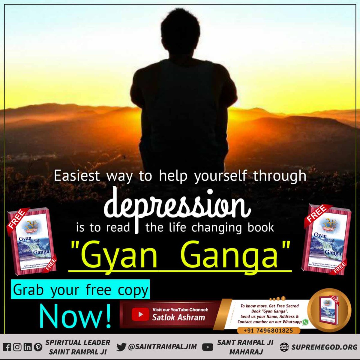 #मानसिक_शांति_नहींतो_कुछनहीं If you want to remain stress free then study the book Gyan Ganga. Anxiety and stress cause depression. For a stress free life must read the life changing Gyan Ganga.