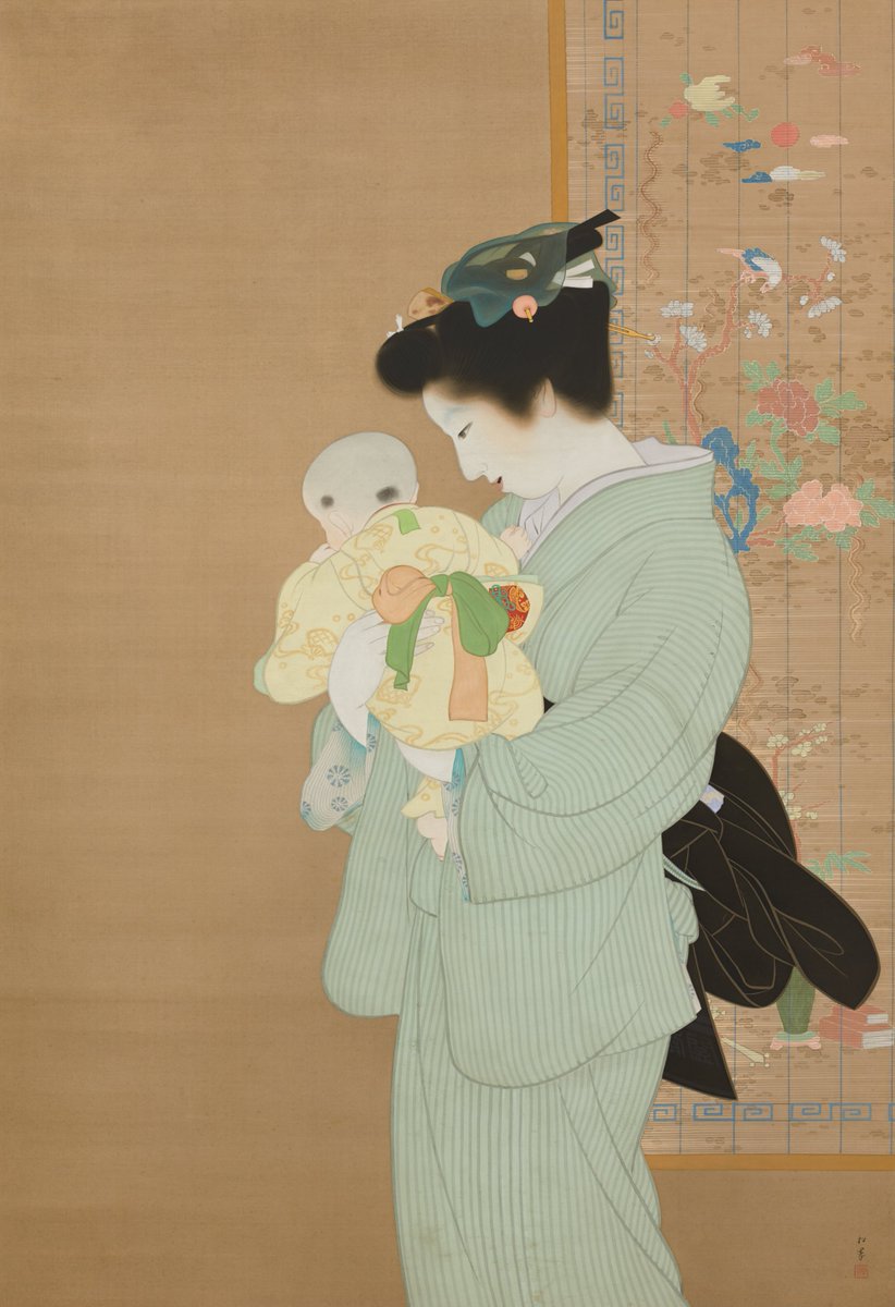 Mother and Child (painted in 1934 by Uemura Shoen) #MothersDay