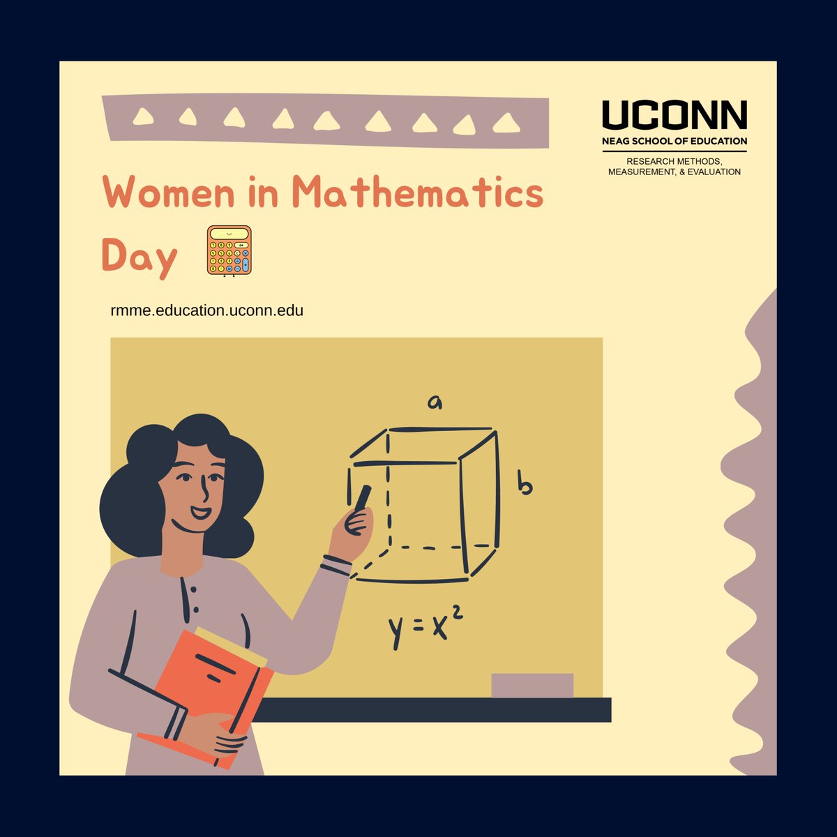 RMME celebrates #International #Women in #Mathematics #Day!!! rmme.education.uconn.edu #UConn #Online #Research #Methods #Measurement #Evaluation #InternationalWomenInMathematicsDay2024 #WomenInMathematicsDay #WomenInMathematicsDay2024 #WomenInMath #WomenInSTEM #HighlightHER