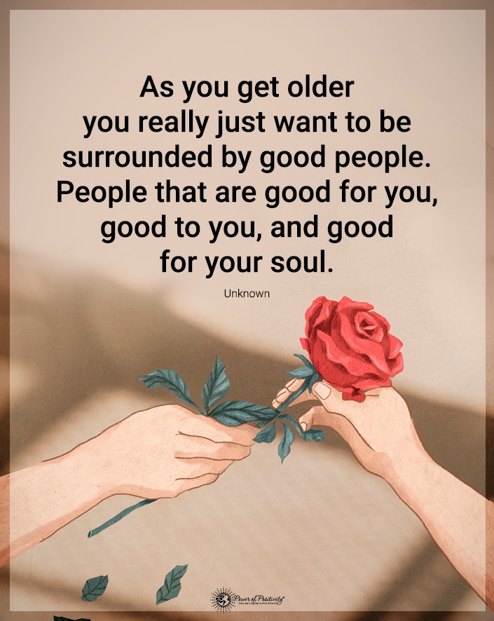 “As you get older…”