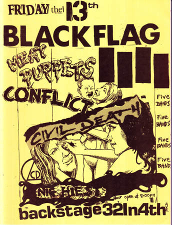41 years ago today Black Flag at Backstage in Tucson, May 13, 1983. Also on the bill ➡️ Meat Puppets, Conflict, Civil Death Photos by Ed Arnaud #punk #punks #punkrock #hardcorepunk #blackflag #history #punkrockhistory