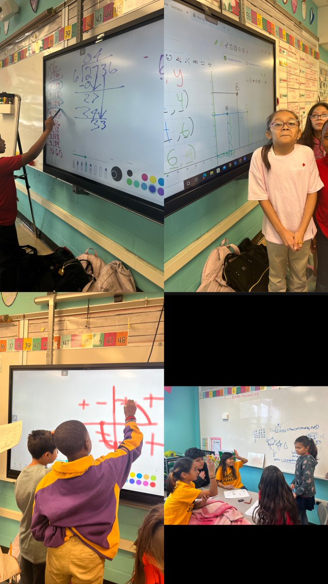 Aytorrez09's tweet photo. During our #intervention block, we are challenging our brains to surpass our goals. Some of us are helping and teaching our peers. #goalgetters #teamwork #longdivision #multiplication #writing #planning #ELA https://t.co/91GCgnTdW9