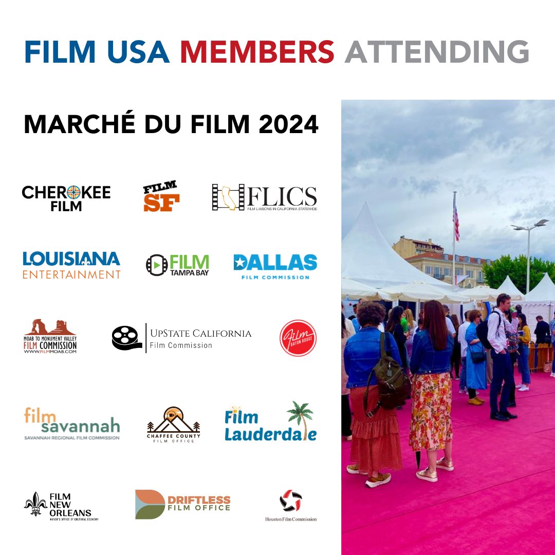 Come by the Film USA pavilion to meet the USA film commissioners attending the 2024 Marché du Film at the Festival de Cannes.