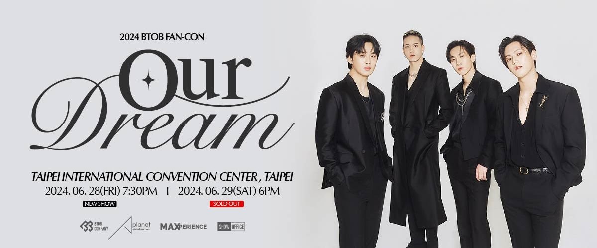 SELL 2024 BTOB FAN-CON [OUR DREAM] in TAIPEI
06/28 A ROW VIP *2
If anyone else need it  just text me have many tickets
#BTOB #비투비
#BTOB_OurDream_TAIPEI
#APlanetent #에이플래닛