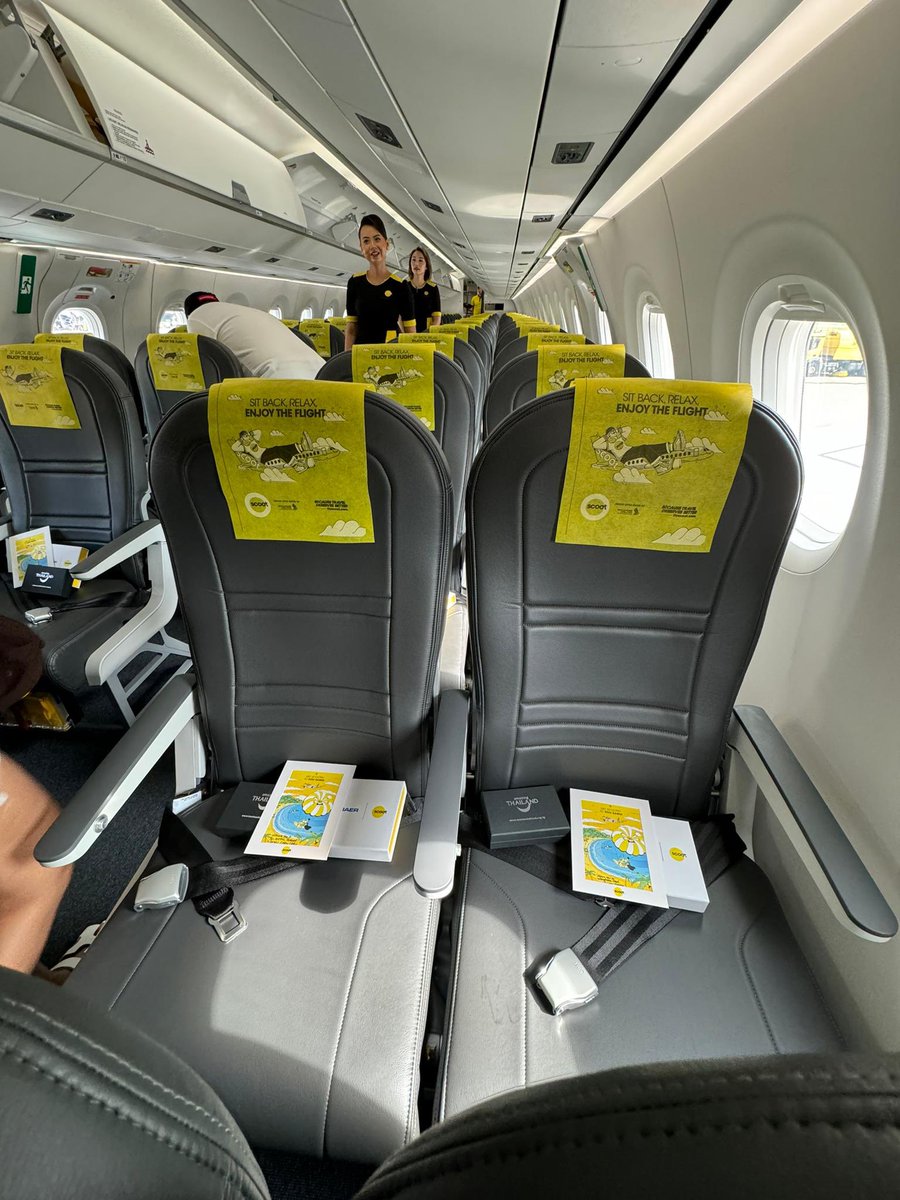 The inaugural @flyscoot TR642 (@embraer E190-E2 9V-THB Small Yella Fella) at @ChangiAirport is set to push back for Koh Samui.

#FlyScoot #Scoot2KohSamui #avgeek #aviation #flying #embraer