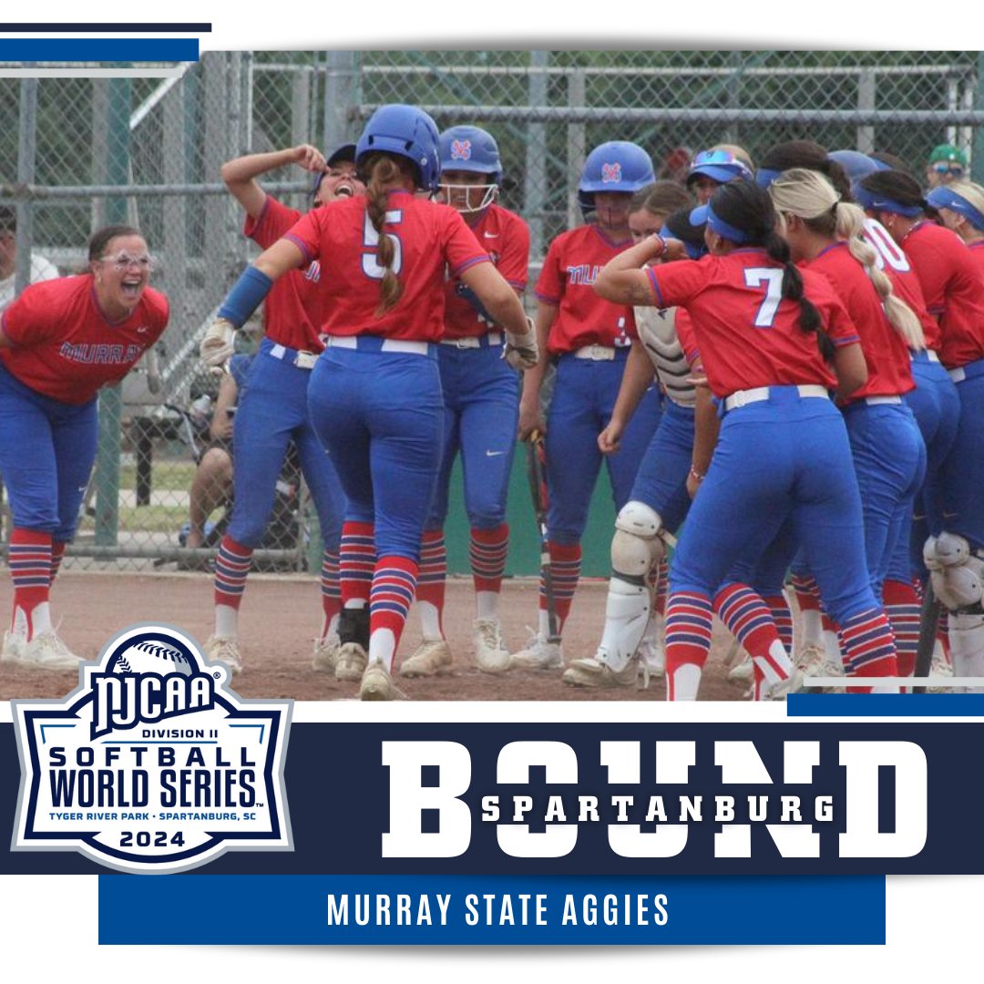 The Aggies 👊 a return 🎟️ to Spartanburg, SC!

Murray State wins the Southwest Plains District to earn a spot in the 2024 #NJCAASoftball DII World Series.

njcaa.org/sports/sball/2…